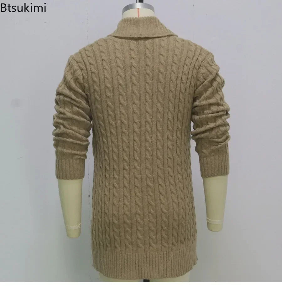 Men's Knitting Cardigan Jacket Coats Slim Fit Cardigan