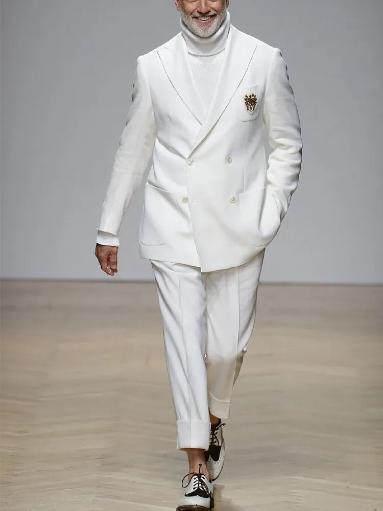 Men's White Suit - 2 Pieces Blazer