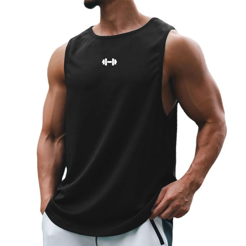 Summer Tank Top Mens Gym Fitness Training Clothing.