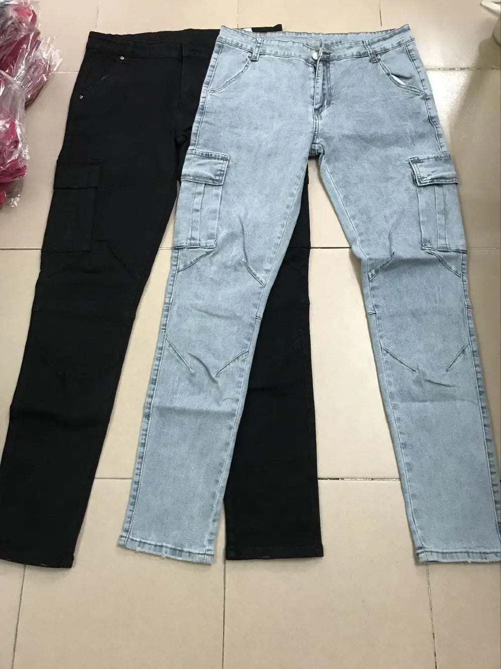 Jeans Man Multi Pockets