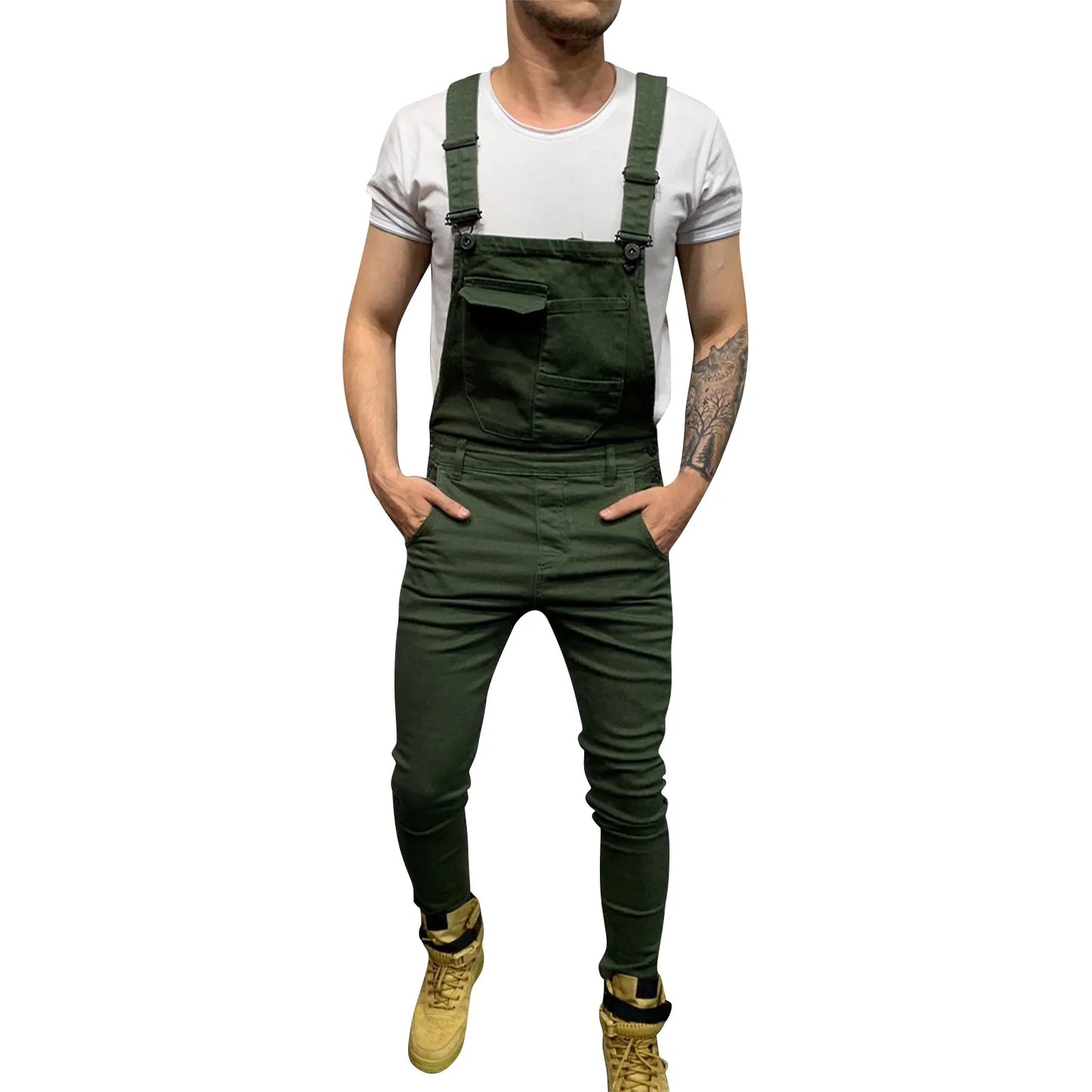 Men Denim Jumpsuits Fashion Trend.