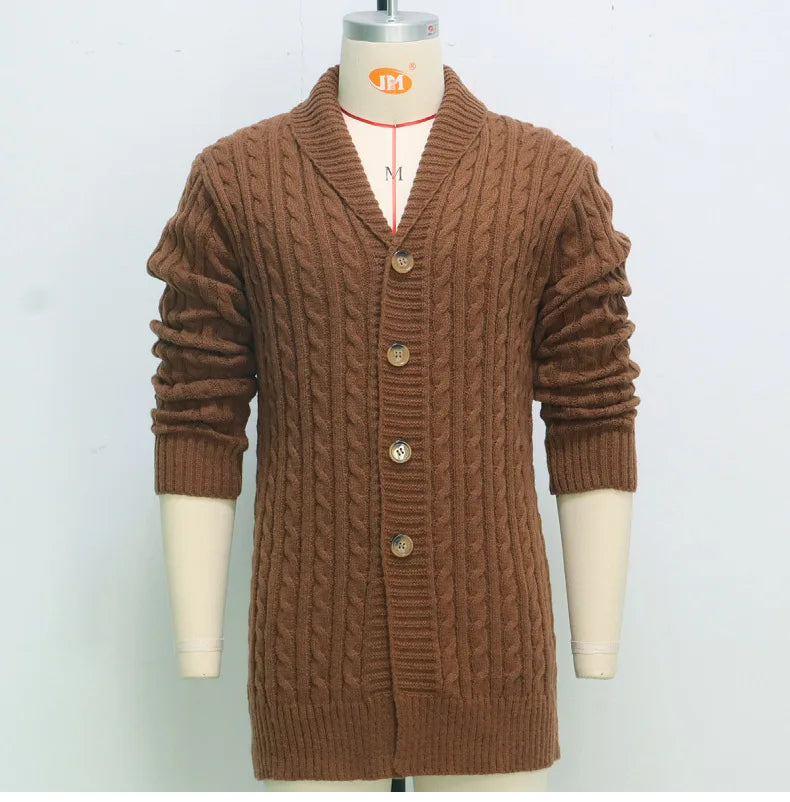 Men's Knitting Cardigan Jacket Coats Slim Fit Cardigan