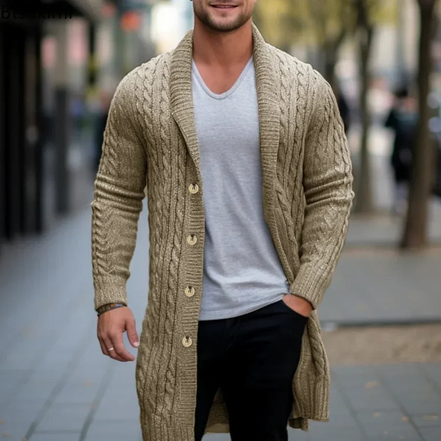 Men's Knitting Cardigan Jacket Coats Slim Fit Cardigan