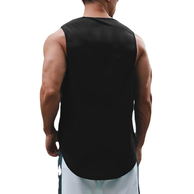 Summer Tank Top Mens Gym Fitness Training Clothing.