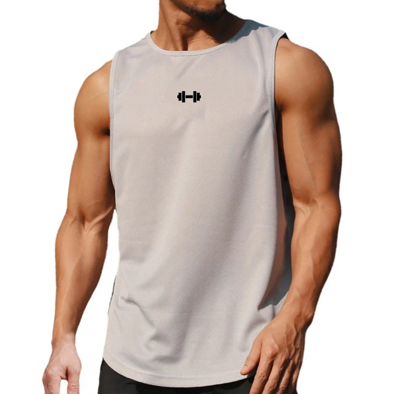 Summer Tank Top Mens Gym Fitness Training Clothing.