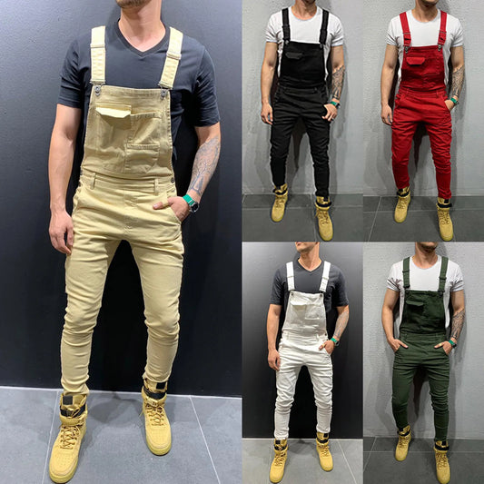 Men Denim Jumpsuits Fashion Trend.