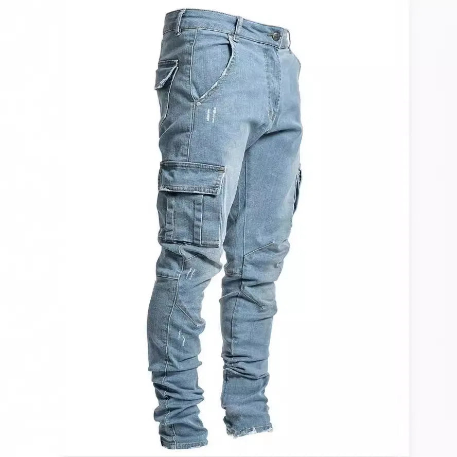 Jeans Man Multi Pockets